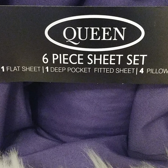 Bamboo Essence Queen Purple Sheet Set - Picture 4 of 10